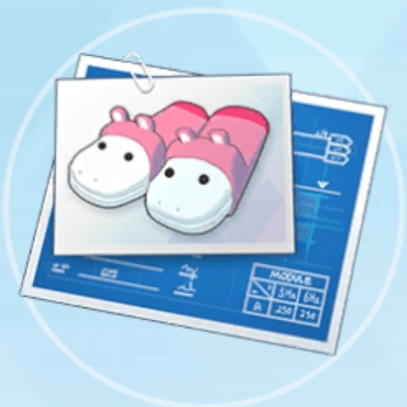 ピンキーパカのスリッパの設計図画像