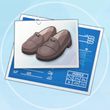 アンティークなエナメルローファーの設計図画像