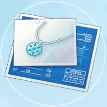 雪花のペンダントの設計図画像