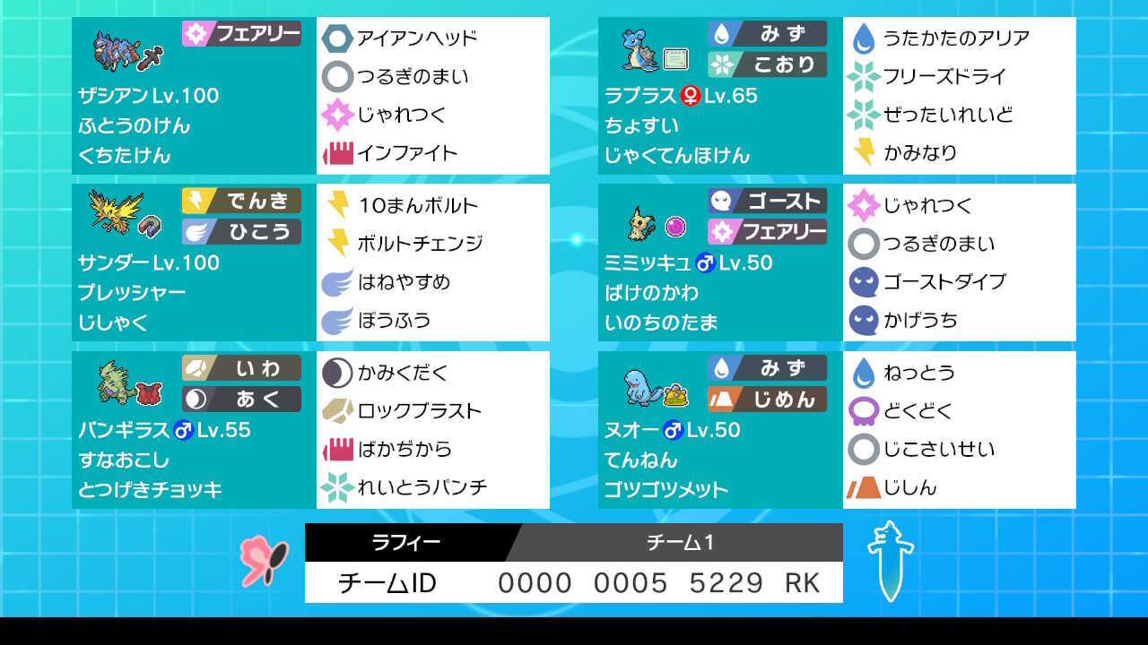 ラフィー様使用構築