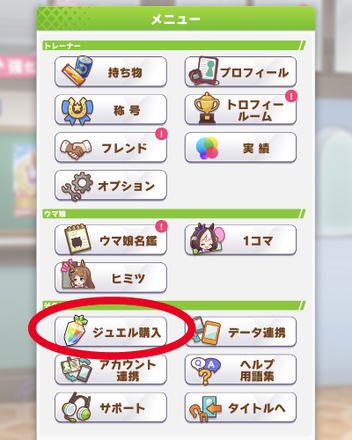 ジュエル購入