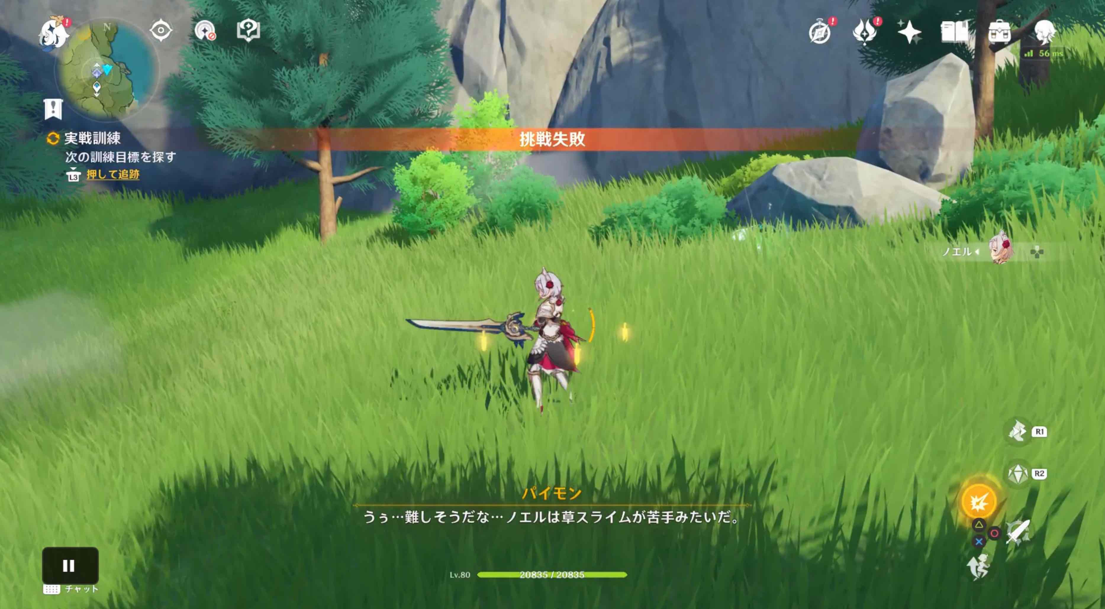 実践訓練は倒せなくても問題なし