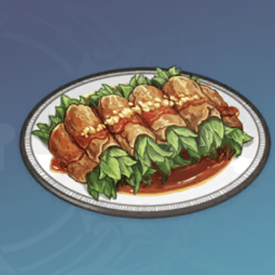 ミントの獣肉巻きの画像