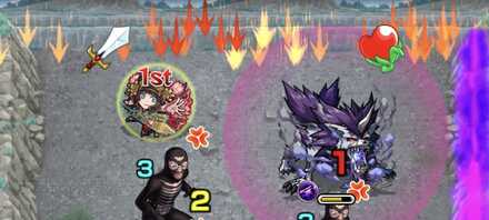 ドクロを倒して剣を回収