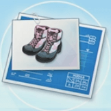 戦闘用ブーツの設計図画像