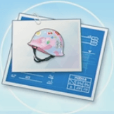 防弾ヘルメットの設計図画像