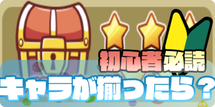 キャラが揃ってきたら始めたいこと！