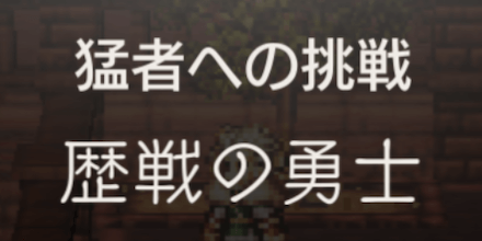 猛者への挑戦 歴戦の勇士