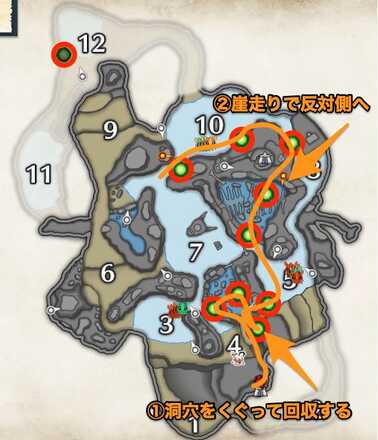 グンカンガキのルート