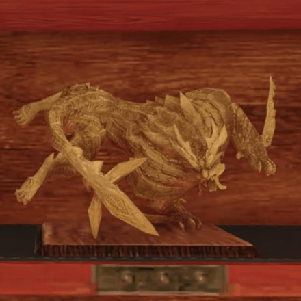 怨虎竜の木彫り