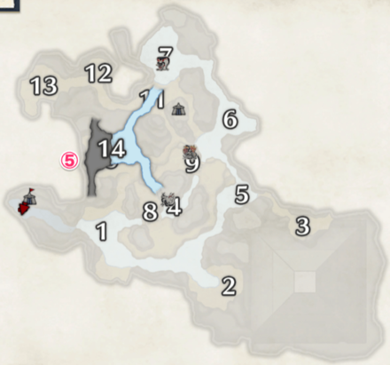 水没林の手記の場所