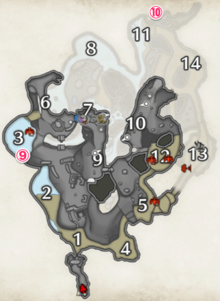 百竜夜行の手記の場所(溶岩洞)