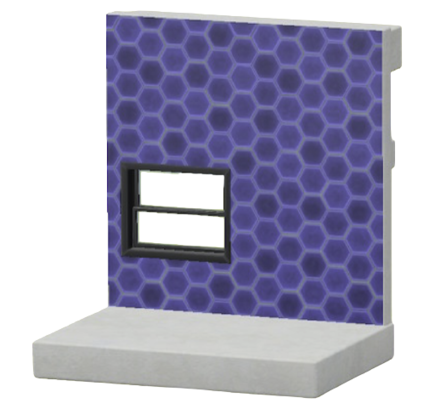 あおいハニカムタイルのかべ画像