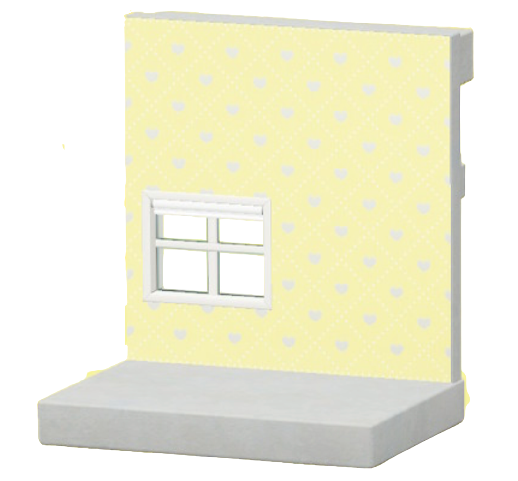 イエローハートのかべがみ画像