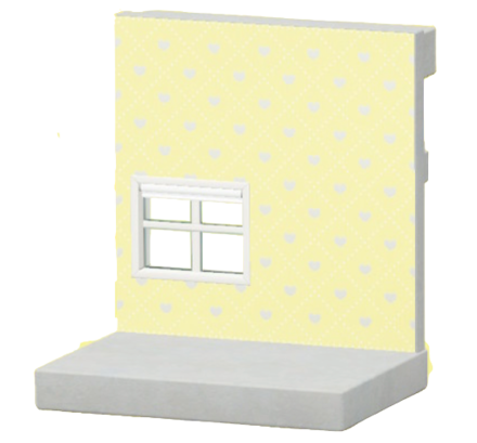 イエローハートのかべがみ画像