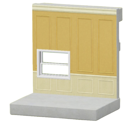 オレンジのパネルモールドかべ画像