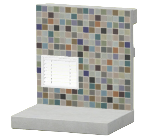 カラフルタイルのかべ画像