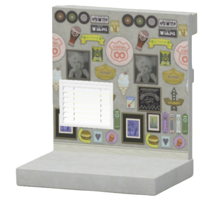 しろいダイナーのかべ画像