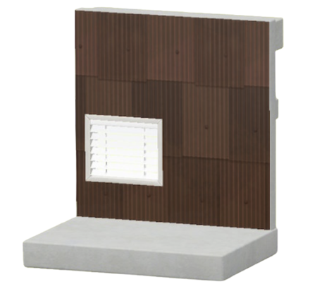 ちゃいろのトタンかべ画像