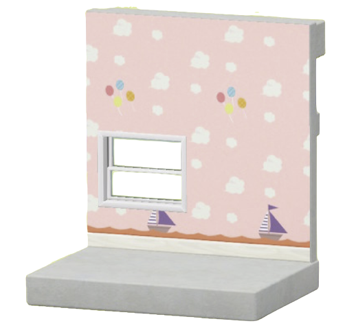 ピンクのキッズルームのかべがみ画像