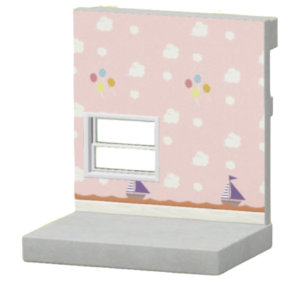 ピンクのキッズルームのかべがみ画像