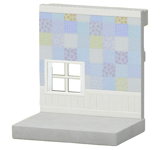 ブルーキルトのかべ画像