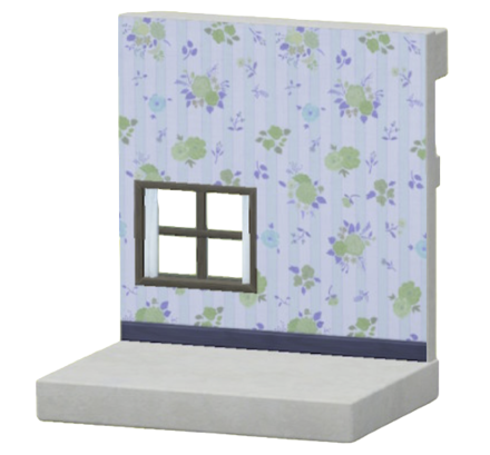 ブルーのはながらかべがみ画像