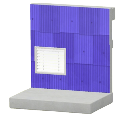 ブルーのトタンかべ画像