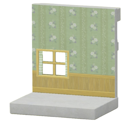 みどりのくさばなもようのかべ画像