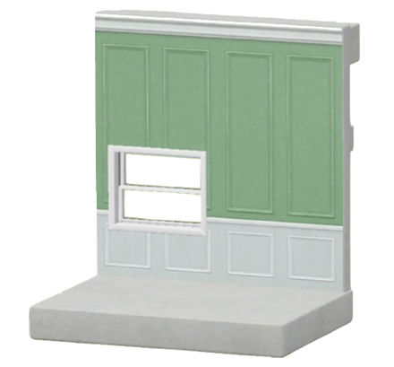 みどりのパネルモールドかべ画像