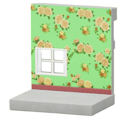 レトロなはながらのかべがみ画像