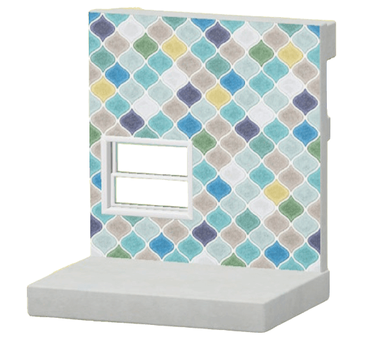 ブルーのモロッカンタイルかべ画像