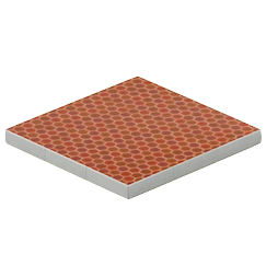 ブラウンハニカムタイルのゆか画像