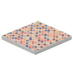 ベージュのモロッカンタイルゆか画像