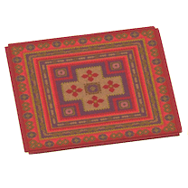 あかいキリムのカーペット画像