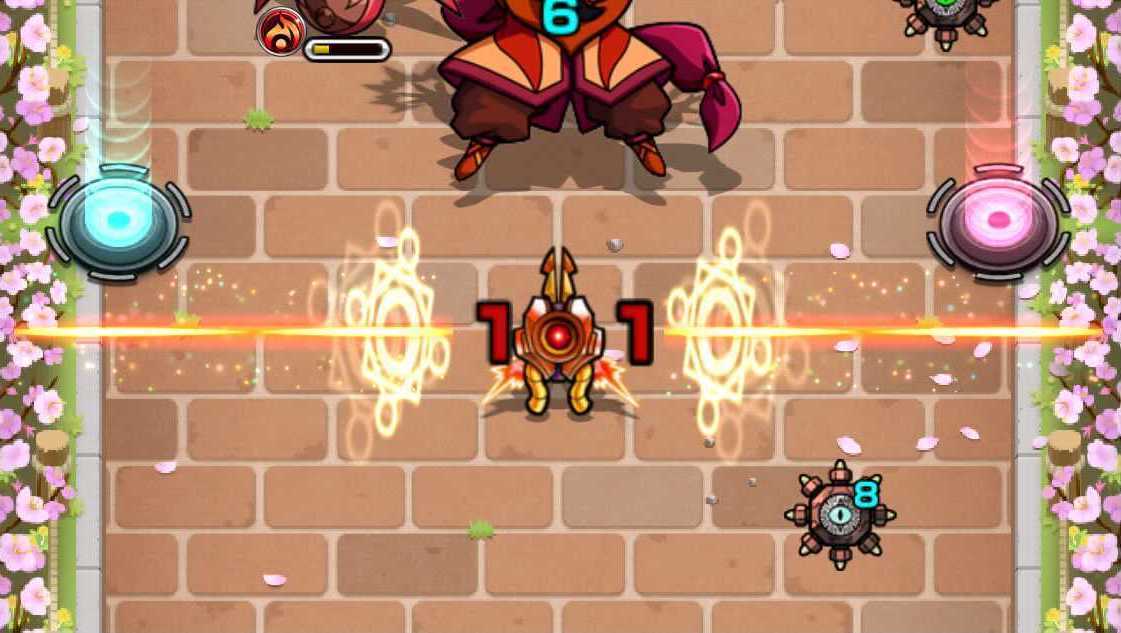 センサーに触れると防御ダウン