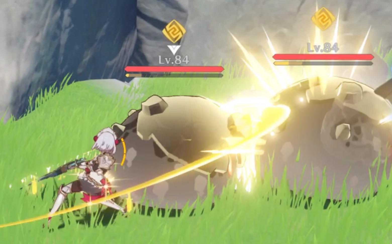 岩スライム大型の鎧は両手剣キャラで壊せる