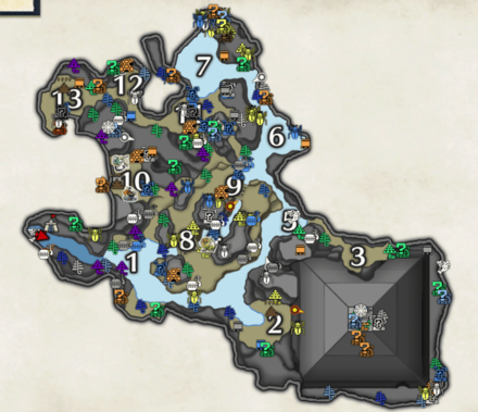 水没林の採集マップ