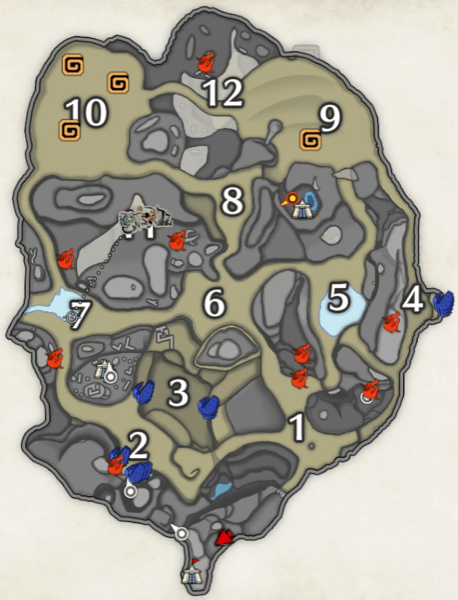 紅ヒトダマドリの砂原