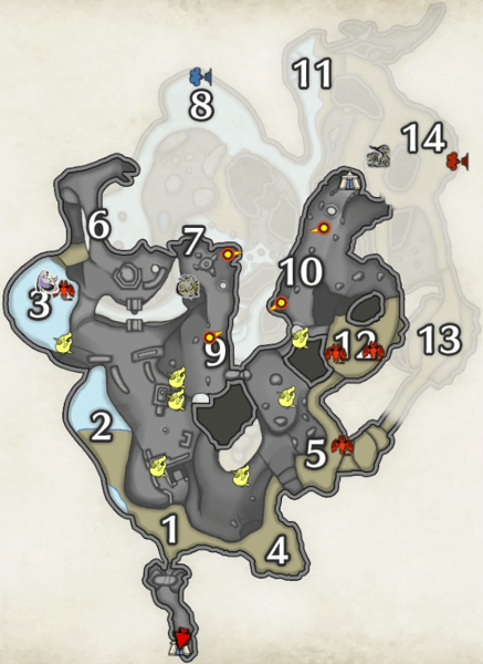 黄ヒトダマドリの溶岩洞の上層