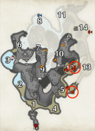ホムラチョウの溶岩洞の上層