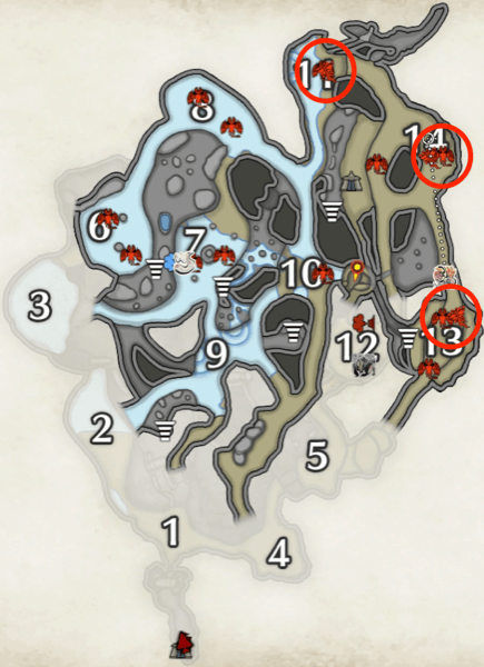 ホムラチョウの溶岩洞の下層