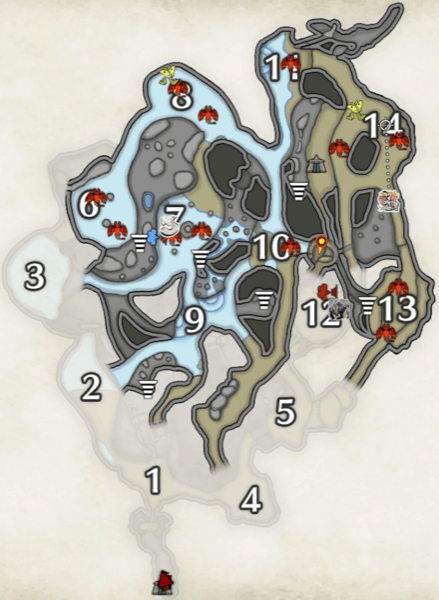 ヒャクメマダラの溶岩洞の下層