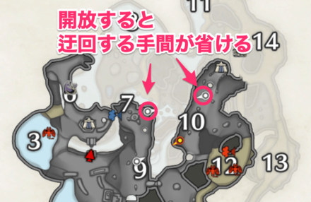 7と10をつなぐ大翔蟲を開放しておく