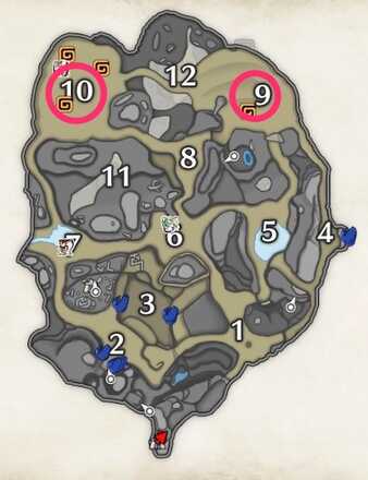 デルクスの出現場所マップ