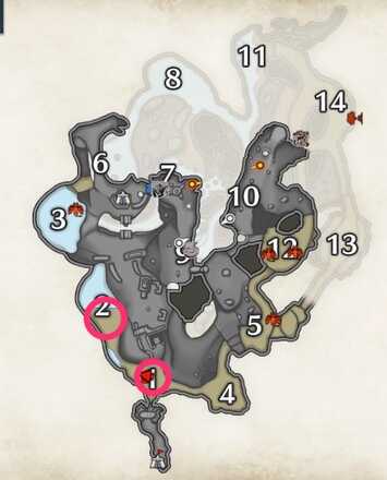 溶岩洞↑ズワロポス出現場所マップ