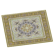 きいろいキリムのカーペット画像