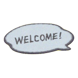 しろいメッセージマット画像