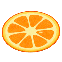 オレンジのラグ画像