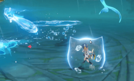 水のホーミング弾